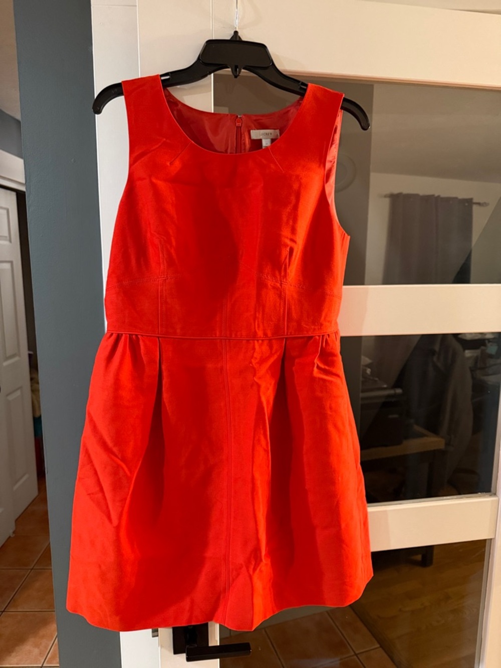 J. Crew women’s Sleeveless Red Fit-and-Flare Dress